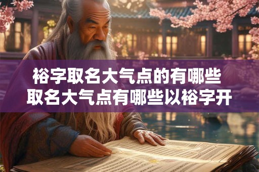 裕字取名大气点的有哪些 取名大气点有哪些以裕字开头的