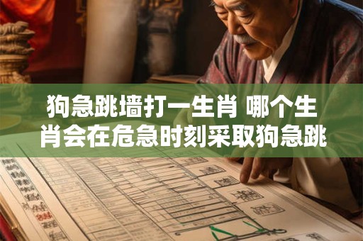 狗急跳墙打一生肖 哪个生肖会在危急时刻采取狗急跳墙的行动 狗急跳墙打一生肖 哪个生肖会在危急时刻采取狗急跳墙的行动
