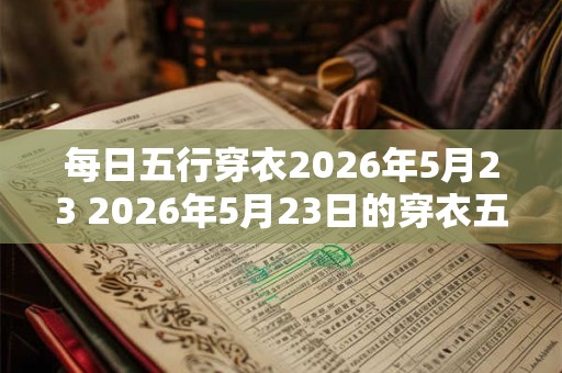 每日五行穿衣2026年5月23 2026年5月23日的穿衣五行是什么