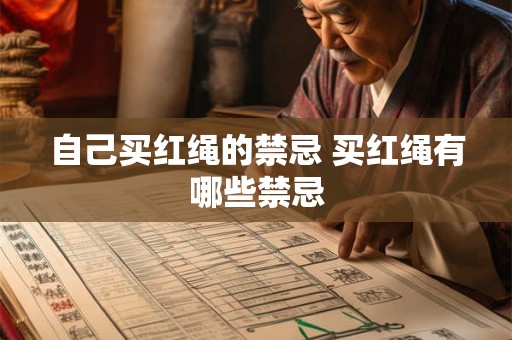 自己买红绳的禁忌 买红绳有哪些禁忌