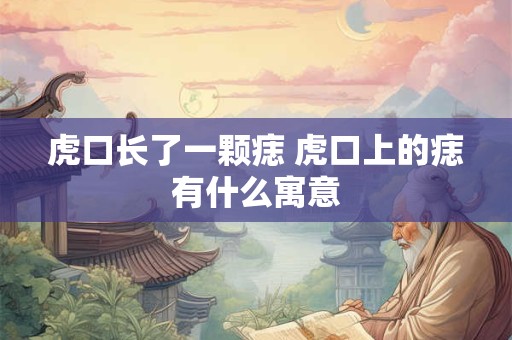 虎口长了一颗痣 虎口上的痣有什么寓意 虎口长了一颗痣 虎口上的痣有什么寓意
