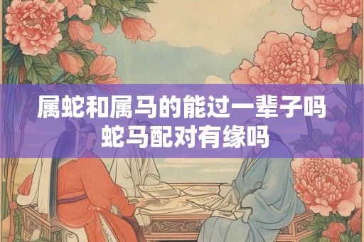 属蛇和属马的能过一辈子吗 蛇马配对有缘吗