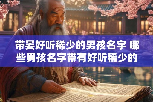带晏好听稀少的男孩名字 哪些男孩名字带有好听稀少的晏字