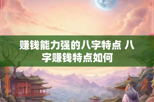 赚钱能力强的八字特点 八字赚钱特点如何