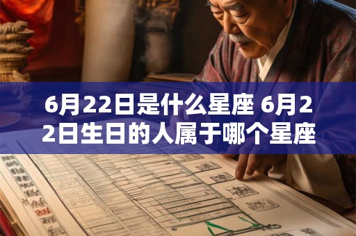 6月22日是什么星座 6月22日生日的人属于哪个星座 6月22日是什么星座 6月22日生日的人属于哪个星座