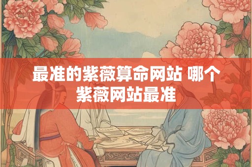 最准的紫薇算命网站 哪个紫薇网站最准