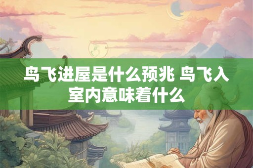 鸟飞进屋是什么预兆 鸟飞入室内意味着什么