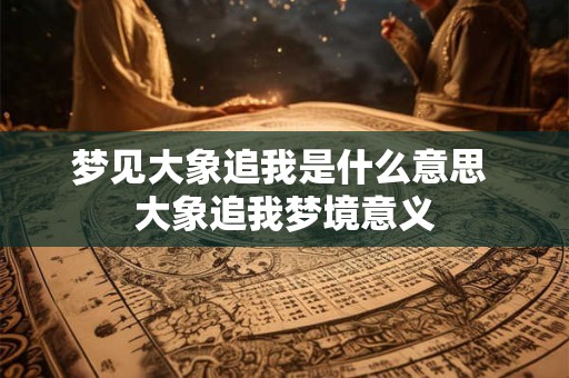 梦见大象追我是什么意思 大象追我梦境意义