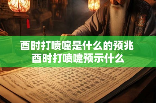 酉时打喷嚏是什么的预兆 酉时打喷嚏预示什么