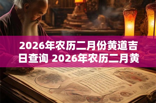 2026年农历二月份黄道吉日查询 2026年农历二月黄道吉日查询