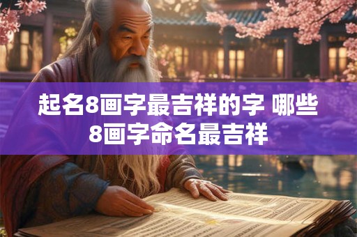 起名8画字最吉祥的字 哪些8画字命名最吉祥
