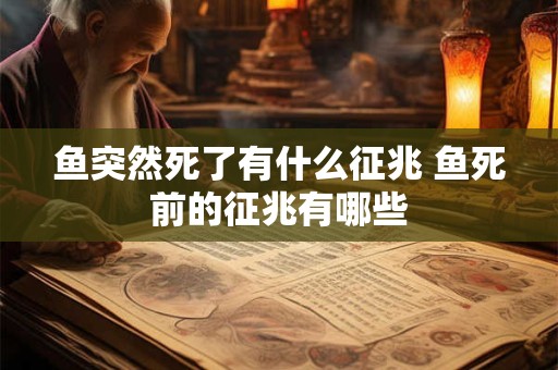 鱼突然死了有什么征兆 鱼死前的征兆有哪些
