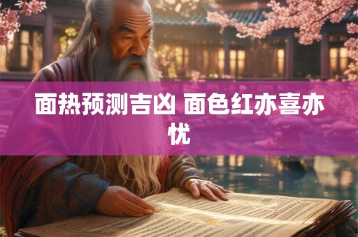 面热预测吉凶 面色红亦喜亦忧