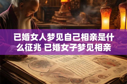已婚女人梦见自己相亲是什么征兆 已婚女子梦见相亲征兆