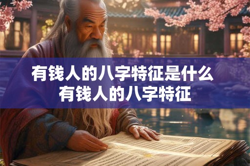 有钱人的八字特征是什么 有钱人的八字特征