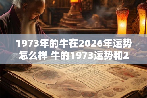 1973年的牛在2026年运势怎么样 牛的1973运势和2026运势有何不同