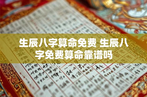 生辰八字算命免费 生辰八字免费算命靠谱吗 生辰八字算命免费 生辰八字免费算命靠谱吗
