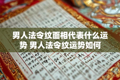 男人法令纹面相代表什么运势 男人法令纹运势如何