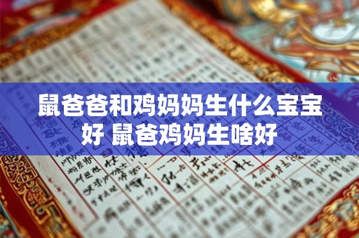 鼠爸爸和鸡妈妈生什么宝宝好 鼠爸鸡妈生啥好