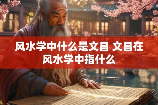 风水学中什么是文昌 文昌在风水学中指什么