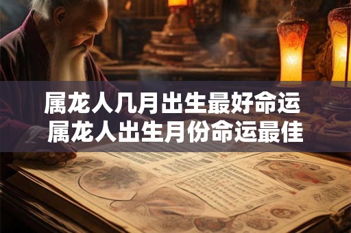 属龙人几月出生最好命运 属龙人出生月份命运最佳 属龙人几月出生最好命运 属龙人出生月份命运最佳