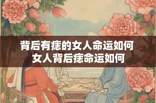 背后有痣的女人命运如何 女人背后痣命运如何