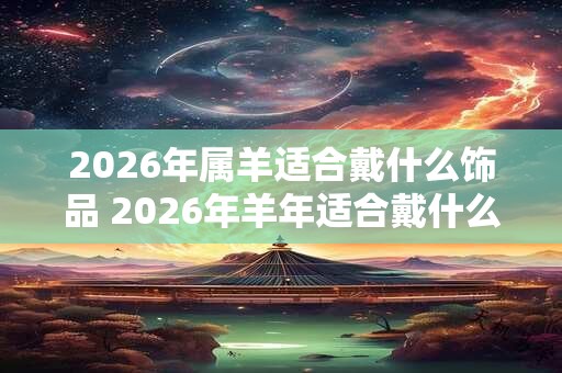 2026年属羊适合戴什么饰品 2026年羊年适合戴什么饰品