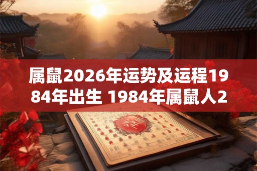 属鼠2026年运势及运程1984年出生 1984年属鼠人2026年财运及运势