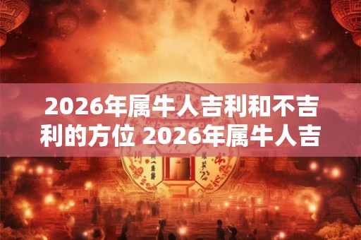 2026年属牛人吉利和不吉利的方位 2026年属牛人吉凶方位 2026年属牛人吉利和不吉利的方位 2026年属牛人吉凶方位