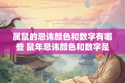 属鼠的忌讳颜色和数字有哪些 鼠年忌讳颜色和数字是什么