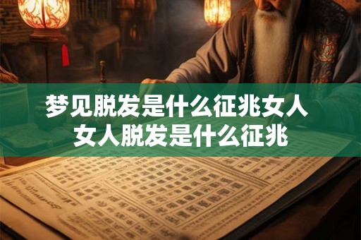 梦见脱发是什么征兆女人 女人脱发是什么征兆