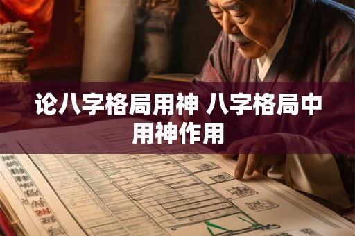 论八字格局用神 八字格局中用神作用