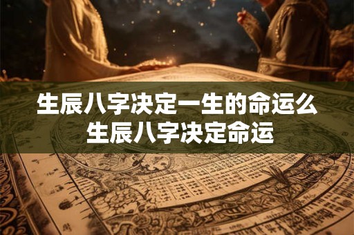 生辰八字决定一生的命运么 生辰八字决定命运