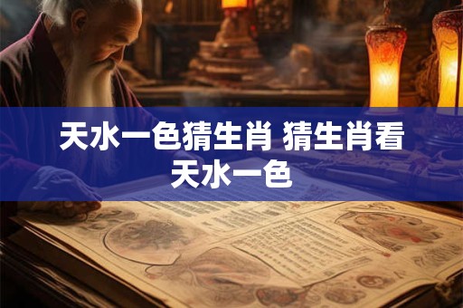 天水一色猜生肖 猜生肖看天水一色