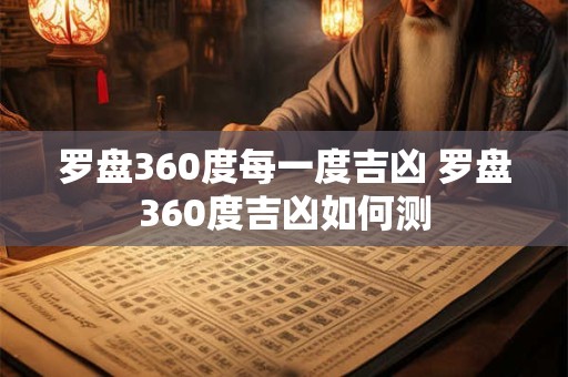 罗盘360度每一度吉凶 罗盘360度吉凶如何测