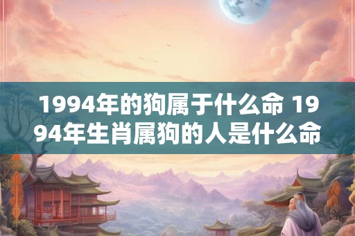 1994年的狗属于什么命 1994年生肖属狗的人是什么命 1994年的狗属于什么命 1994年生肖属狗的人是什么命