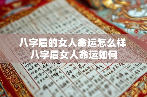 八字眉的女人命运怎么样 八字眉女人命运如何