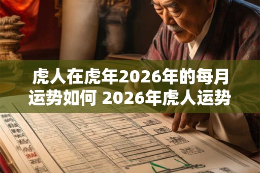 虎人在虎年2026年的每月运势如何 2026年虎人运势如何
