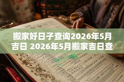 搬家好日子查询2026年5月吉日 2026年5月搬家吉日查询