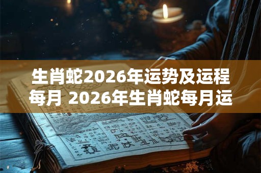 生肖蛇2026年运势及运程每月 2026年生肖蛇每月运势如何