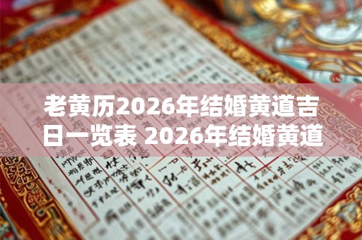 老黄历2026年结婚黄道吉日一览表 2026年结婚黄道吉日怎么查