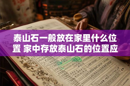 泰山石一般放在家里什么位置 家中存放泰山石的位置应该怎样选择