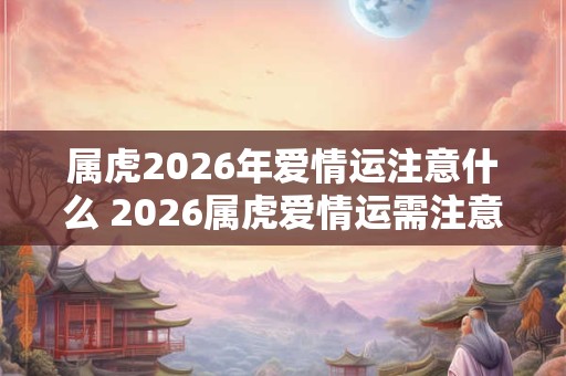 属虎2026年爱情运注意什么 2026属虎爱情运需注意什么 属虎2026年爱情运注意什么 2026属虎爱情运需注意什么