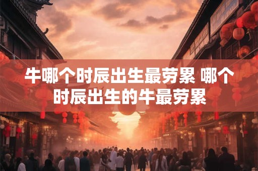牛哪个时辰出生最劳累 哪个时辰出生的牛最劳累