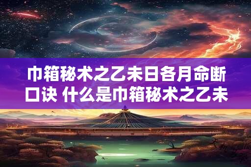 巾箱秘术之乙未日各月命断口诀 什么是巾箱秘术之乙未日各月命断口诀 巾箱秘术之乙未日各月命断口诀 什么是巾箱秘术之乙未日各月命断口诀