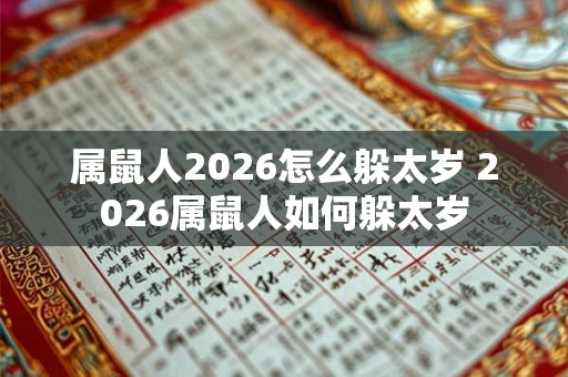 属鼠人2026怎么躲太岁 2026属鼠人如何躲太岁