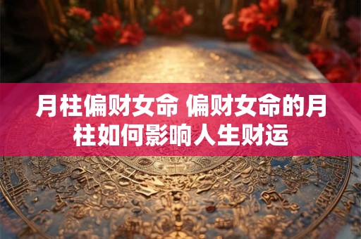 月柱偏财女命 偏财女命的月柱如何影响人生财运 月柱偏财女命 偏财女命的月柱如何影响人生财运