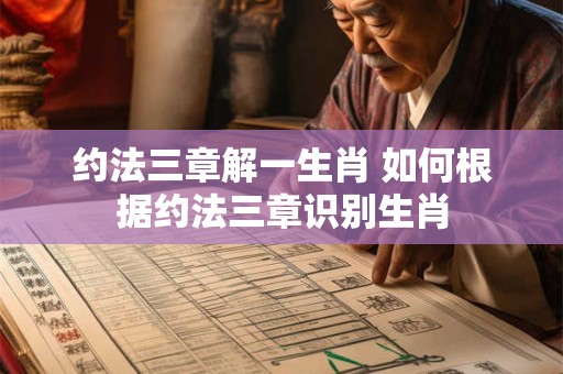 约法三章解一生肖 如何根据约法三章识别生肖