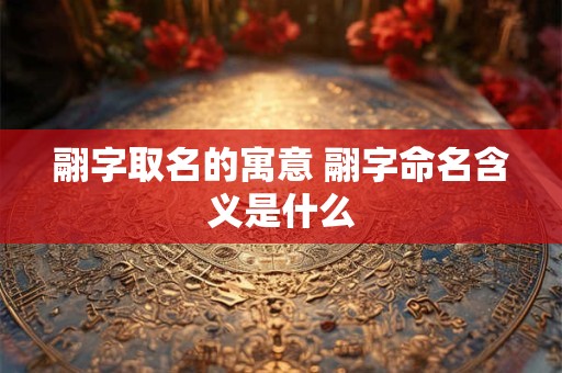 翮字取名的寓意 翮字命名含义是什么