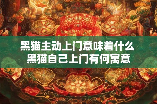 黑猫主动上门意味着什么 黑猫自己上门有何寓意